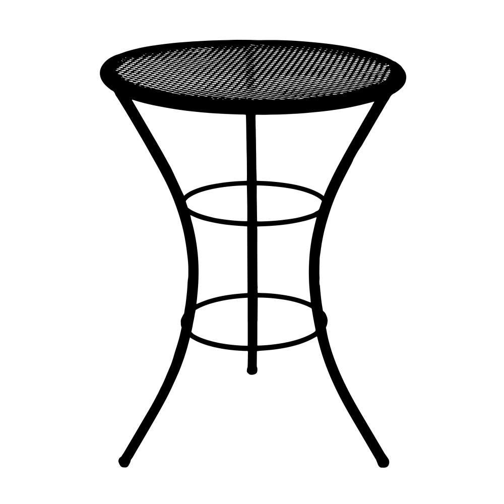 Opory VATAX - Stůl kulatý BOULEVARD kovový černý 52cm