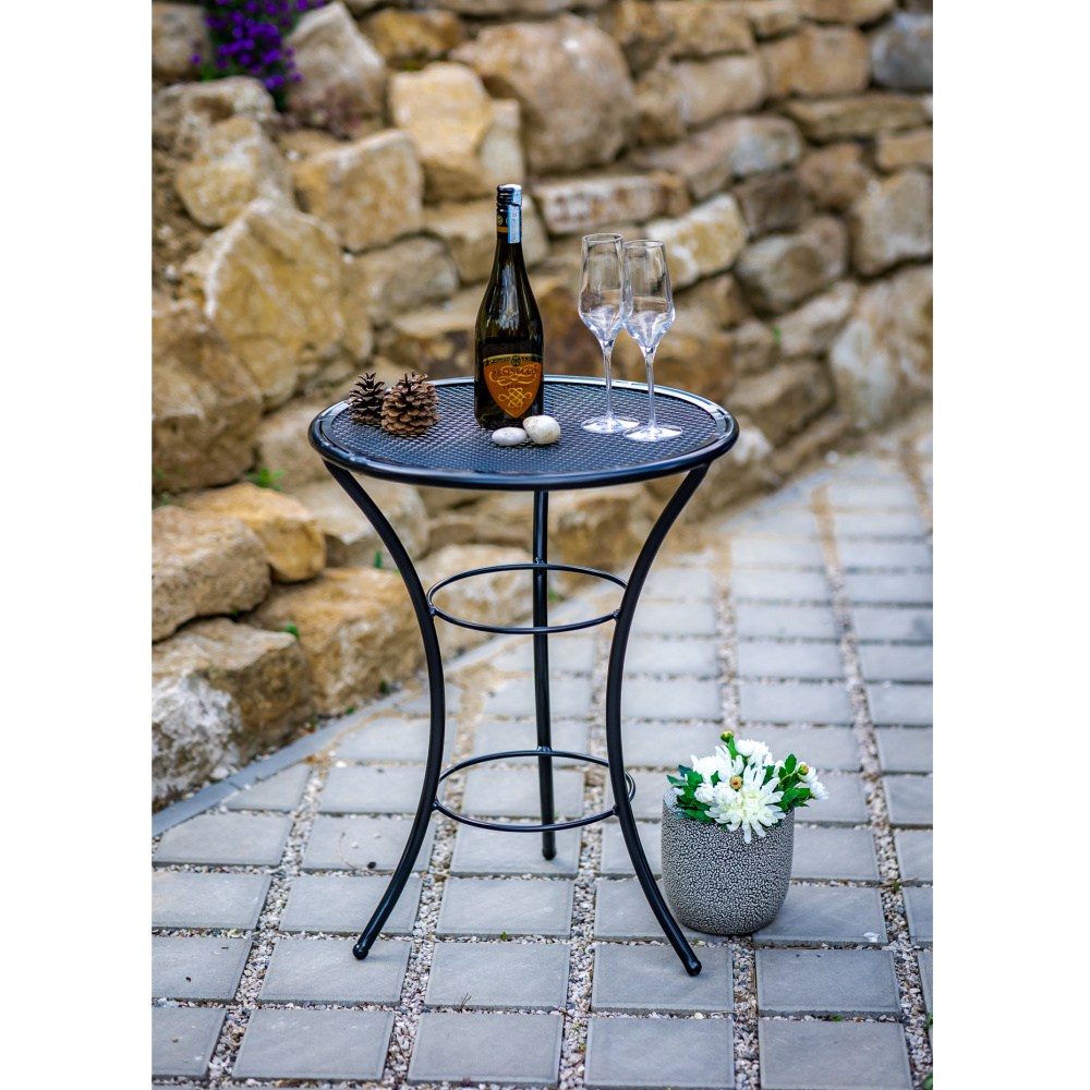 Stůl kulatý BOULEVARD kovový černý 52cm-0