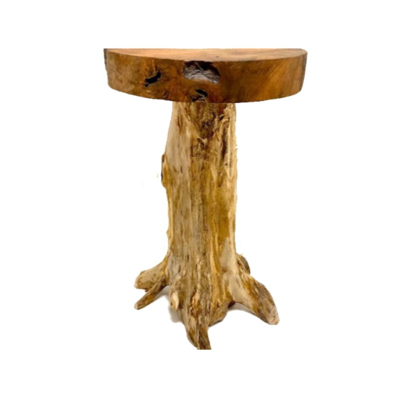 Nábytek a stolky - Stůl kulatý teakový přírodní 100x60cm