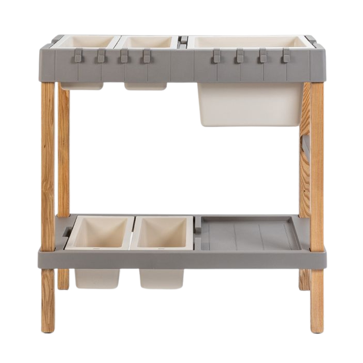 Předpěstování - Stůl pěstební ponk taupe/sl.kost 88cm