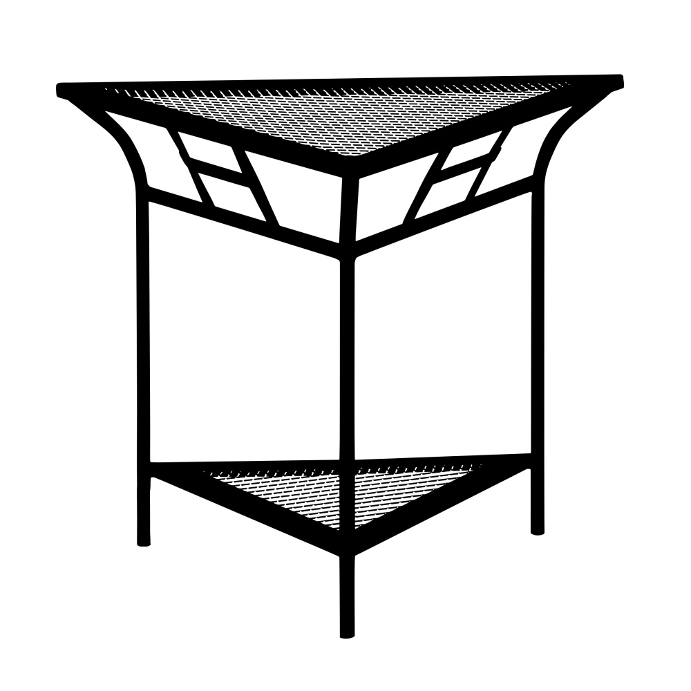 Opory VATAX - Stůl rohový SIMBO kovový černý 65cm