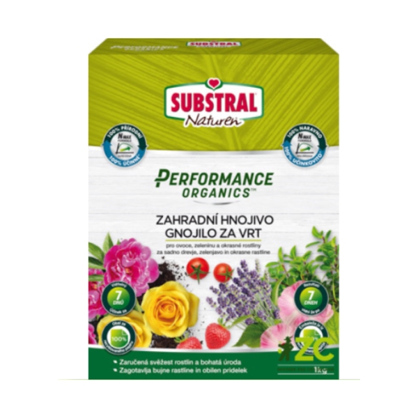 Hnojiva - Substral Performance Organics zahrada 1kg