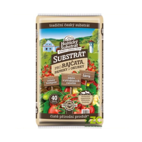 Substráty a mulče - Substrát HOŠTICKÝ Rajčata, papriky a okurky 40l