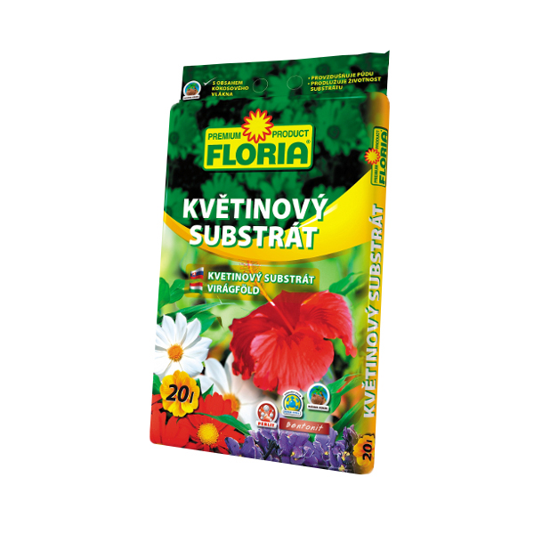 Substráty a mulče - Substrát květinový FLORIA 20 l