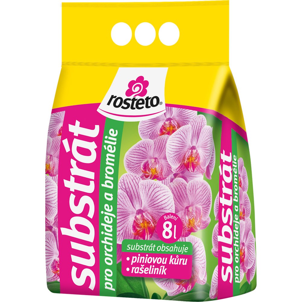 Substráty a mulče - Substrát Rosteto pro orchideje s piniovou kůrou 8 litrů