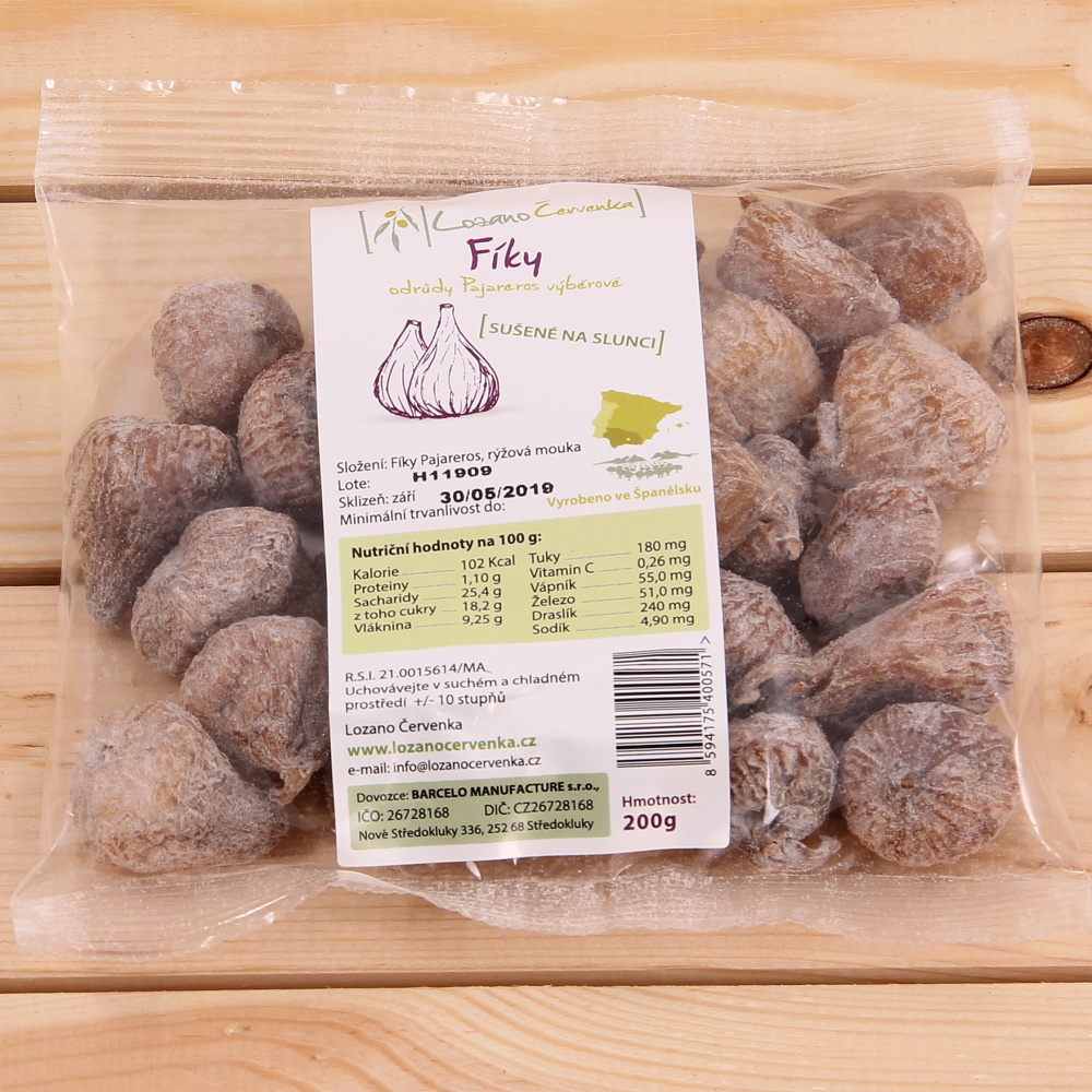 Sušené ovoce a plody - Sušené fíky 200g