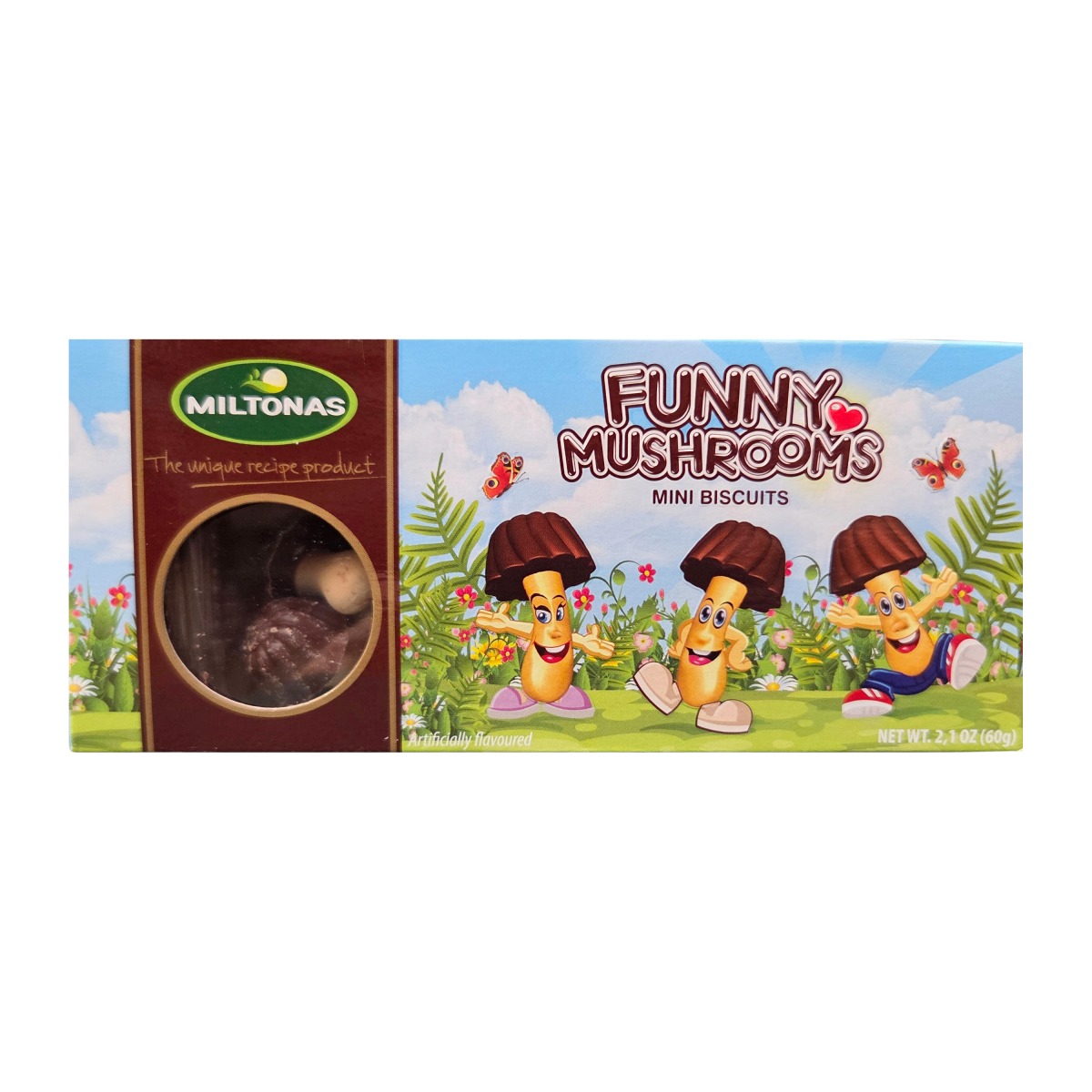 Sladké pochoutky - Sušenky hříbky s mléčnou čokoládou 60g