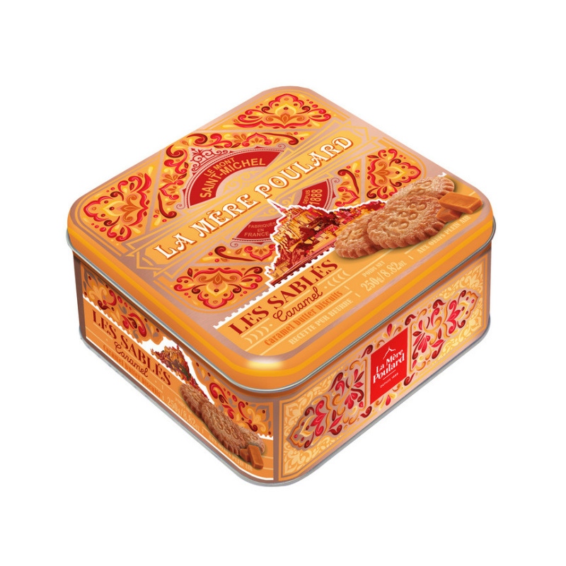 Sladké pochoutky - Sušenky L.M.POULARD Mythique Sablés Caramel dóza 250g