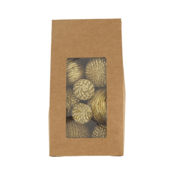 Sušina koule v krabičce mix zlatá 8ks