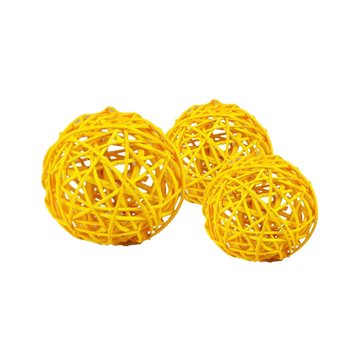 Přízdoby - Sušina Lata Ball žlutá 4cm/4ks