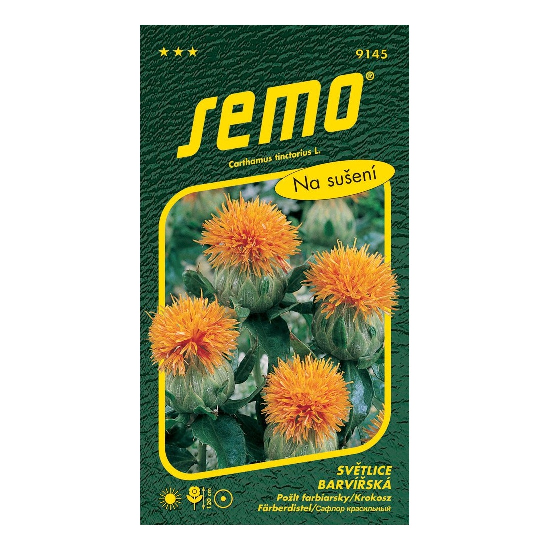 Osivo letniček - Světlice barvířská Orange bowl