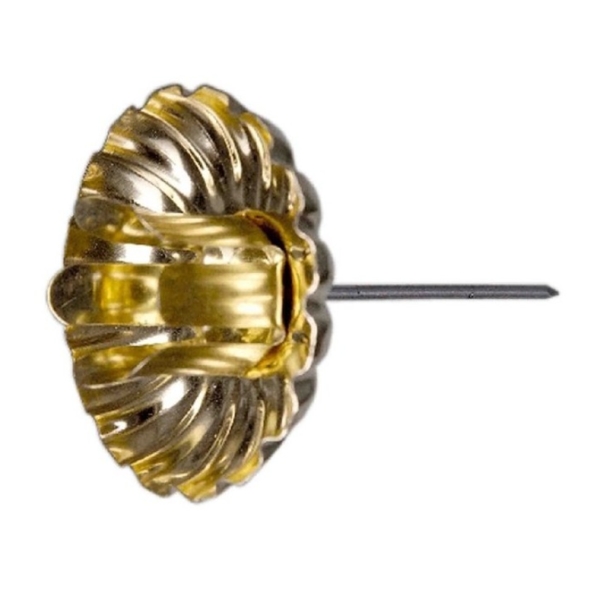 Svícen/bodec pod svíčku kovový zlatý