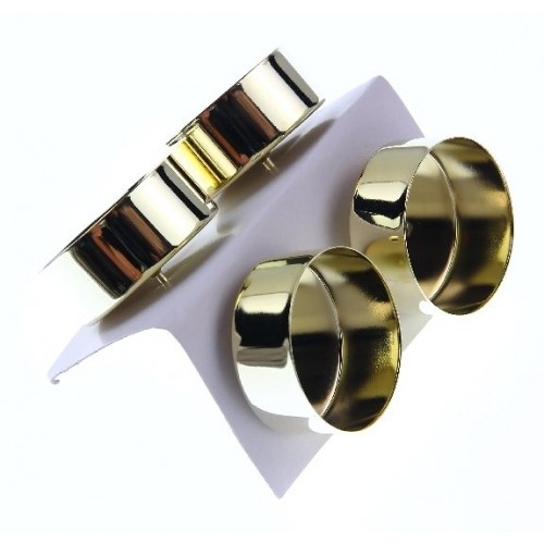 Svícen/držák na čajovku kovový zlatý 4ks