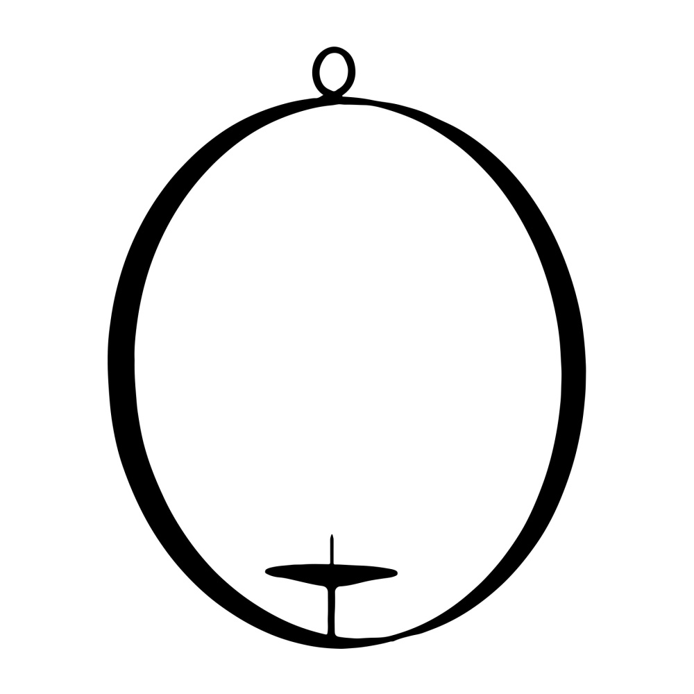 Dekorace - Svícen kruhový WAIKATO na 1 svíčku závěsný 40cm