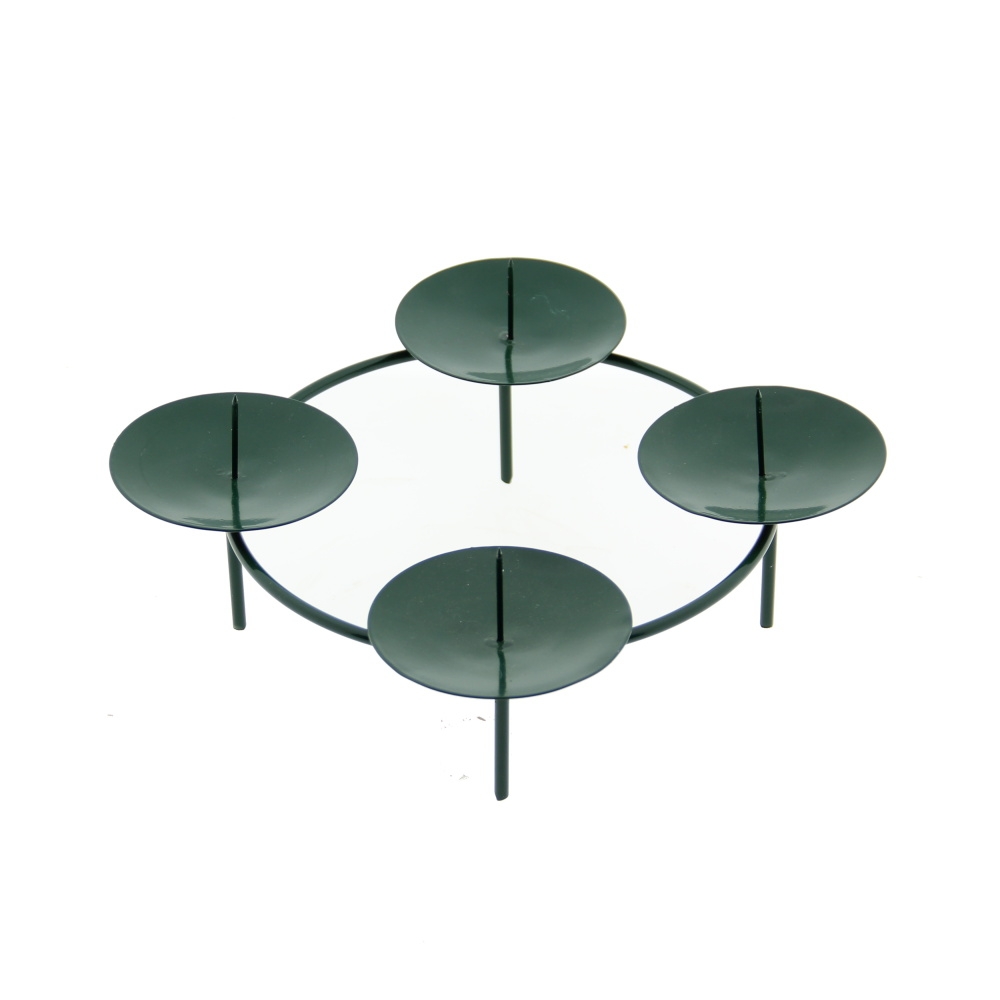 Dekorace - Svícen kulatý INGE NA 4 svíčky kovový 20/25/30cm