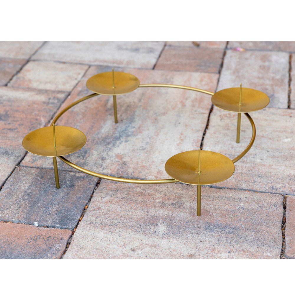 Svícen kulatý INGE NA 4 svíčky kovový 20/25/30cm-1