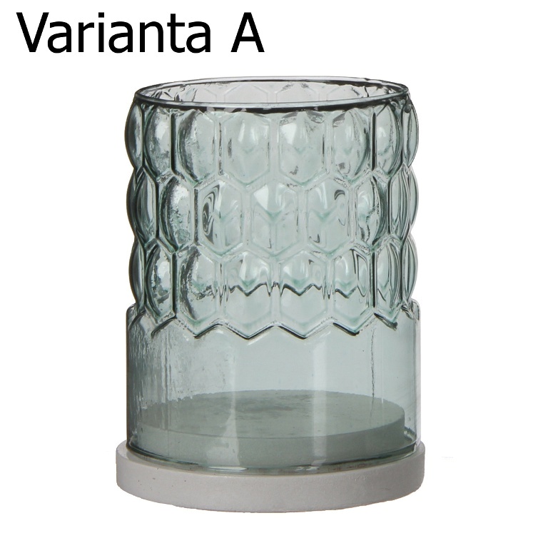 Svícny - Svícen na čajovku skleněný 9,5cm