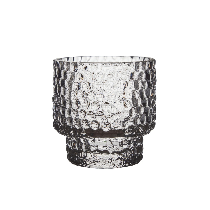 Svícny - Svícen na čajovku skleněný DOTTI čirý 8cm