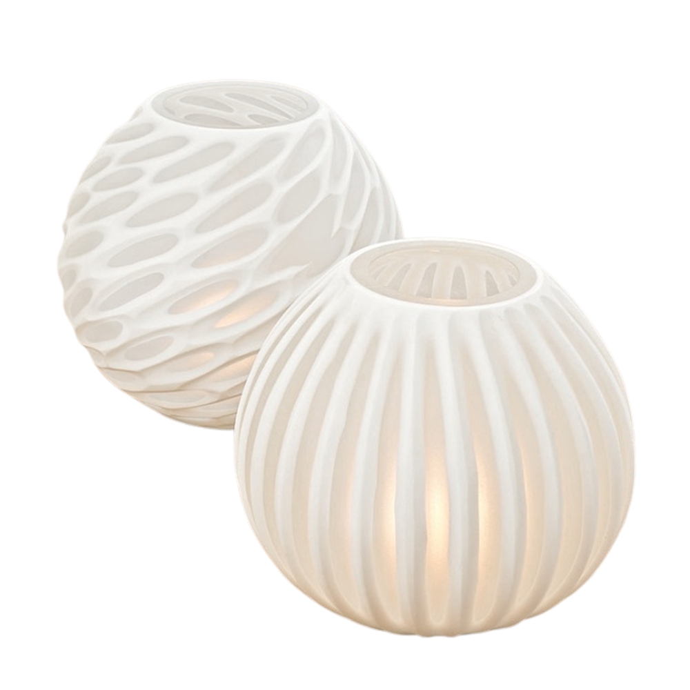 Svícny - Svícen na čajovku skleněný JOLINE 14cm bílý