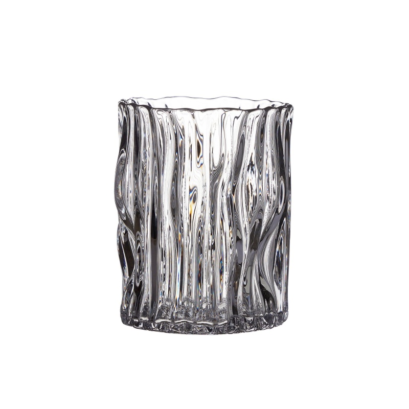 Svícny - Svícen na čajovku skleněný válcový LIVI čirý 15cm