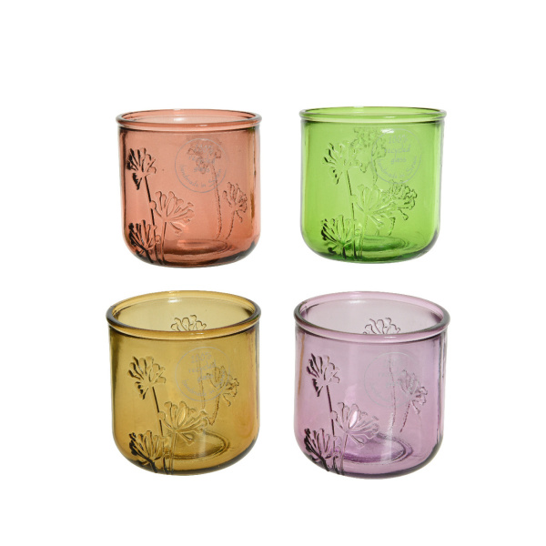 Svícny - Svícen na čajovku sklo 9cm