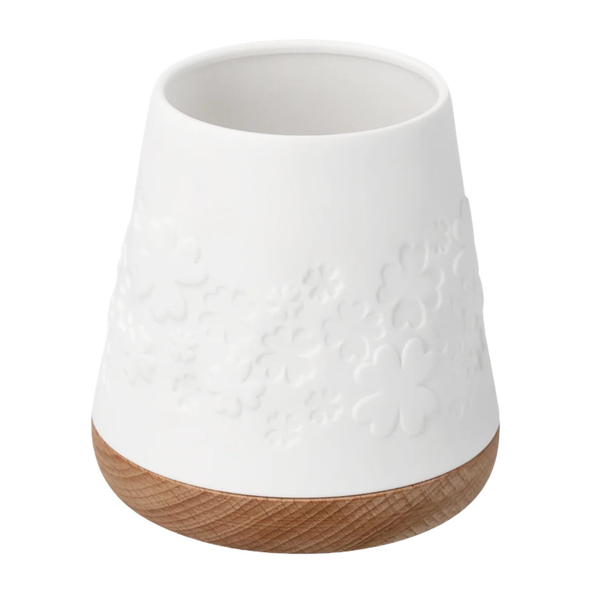 Svícny - Svícen porcelánový na čajovku se čtyřlístky 10,5cm