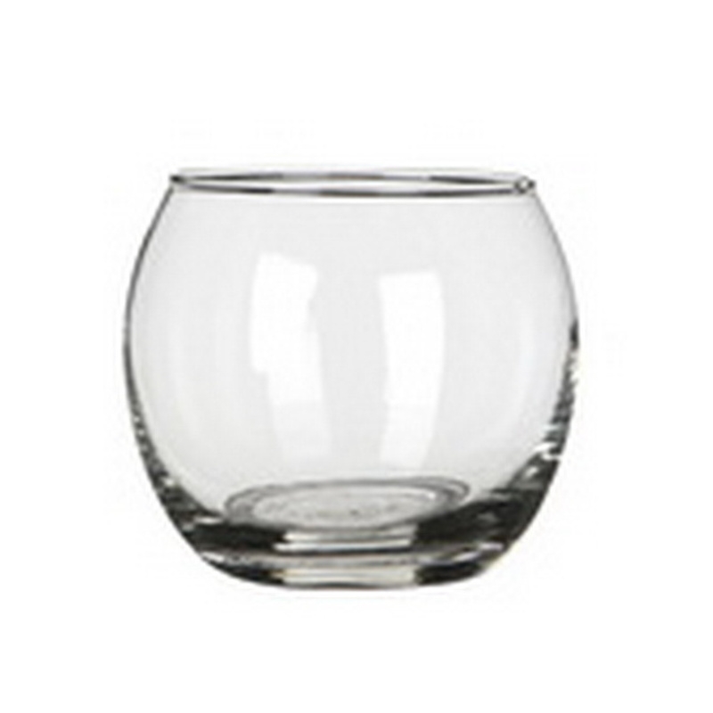 Svícny - Svícen skleněný kulatý čirý 8cm