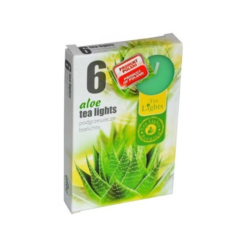 Čajové svíčky - Svíčka čajová vonná 6ks Aloe