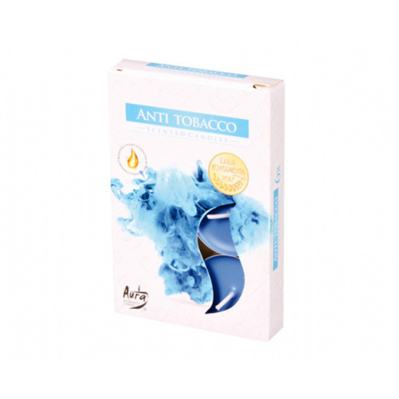 Čajové svíčky - Svíčka čajová vonná 6ks Anti Tobacco