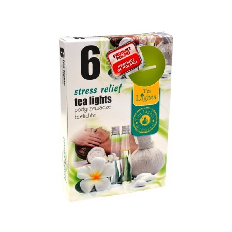 Čajové svíčky - Svíčka čajová vonná 6ks Uklidňující