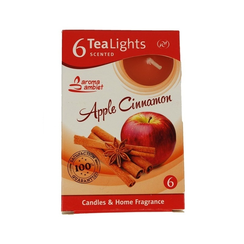 Čajové svíčky - Svíčka čajová vonná Apple-Cinnamon 6ks