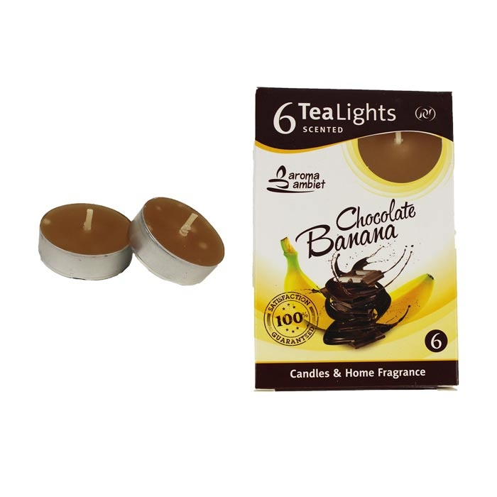Čajové svíčky - Svíčka čajová vonná Tea Lights 6ks Chocolate Banana