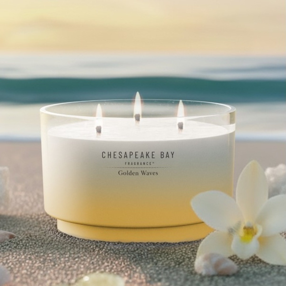 Svíčka Chesapeake Bay 3 knoty Golden Waves 411g-0
