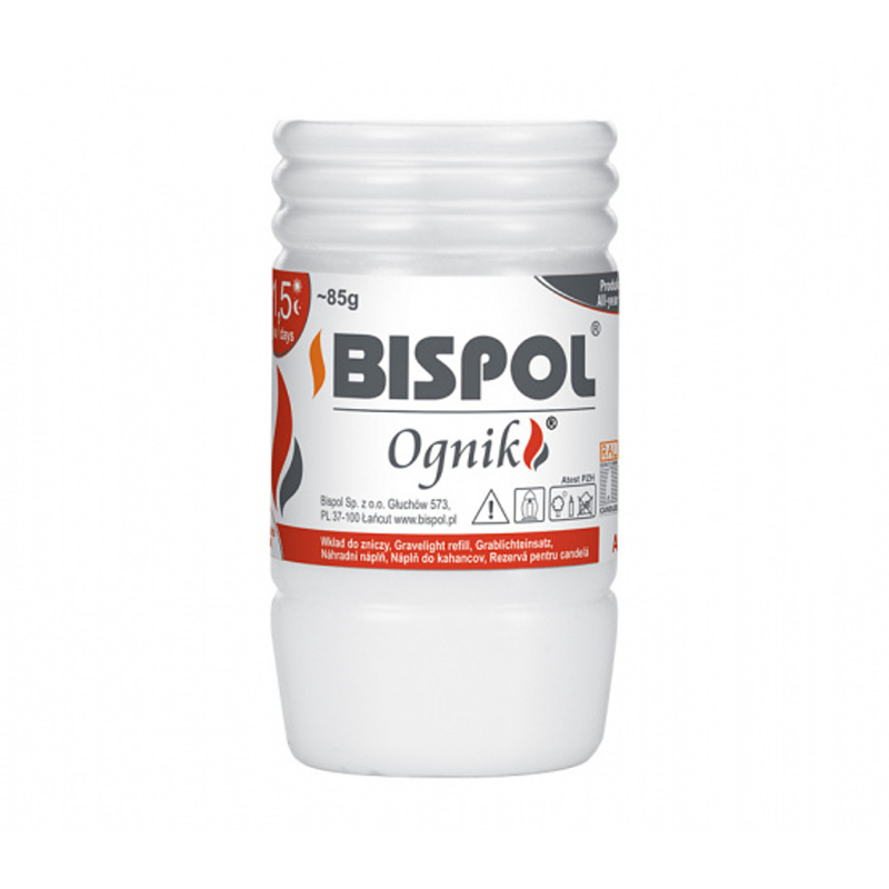 Hřbitovní svíčky - Svíčka hřbitovní náplň Ognik bílá 36hod./9cm