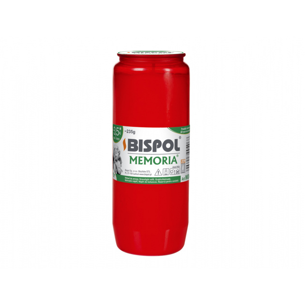 Hřbitovní svíčky - Svíčka hřbitovní náplň olejová Memoria červená 84hod.