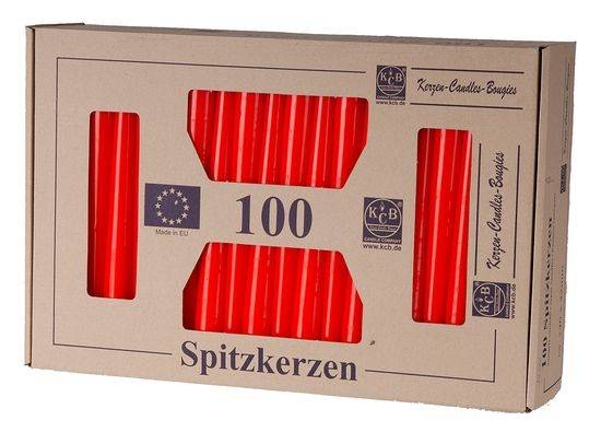 Klasické svíčky - Svíčka kónická červená 1ks