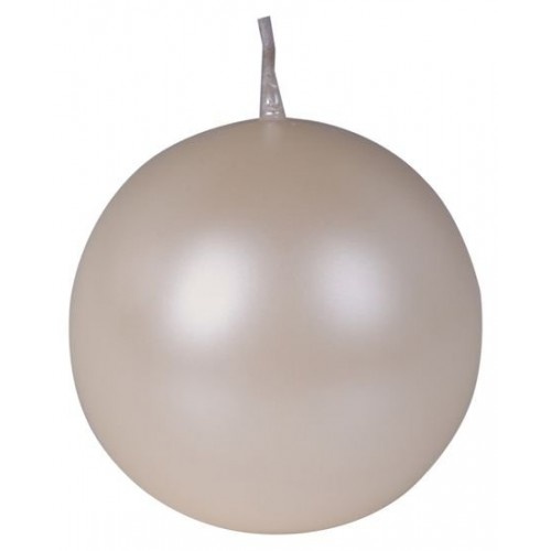 Klasické svíčky - Svíčka koule metalická stříbrná 5,6cm