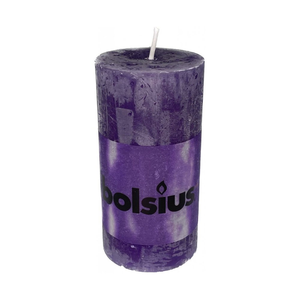 Klasické svíčky - Svíčka válcová BOLSIUS fialová 10cm