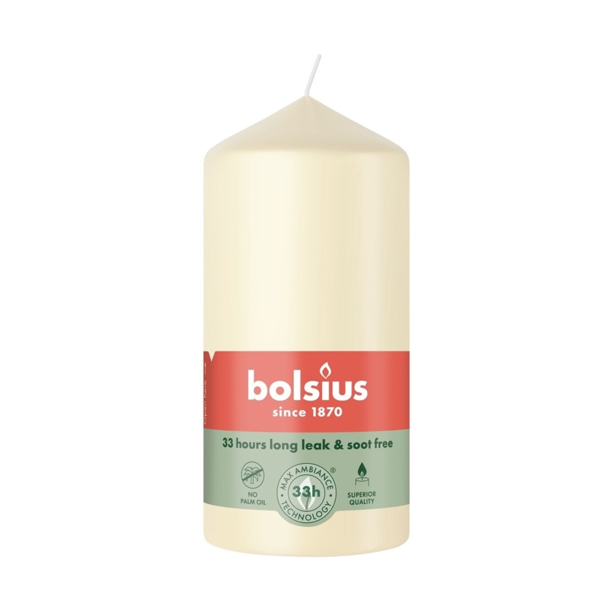 Svíčky Bolsius - Svíčka válcová BOLSIUS sl.kost 12cm