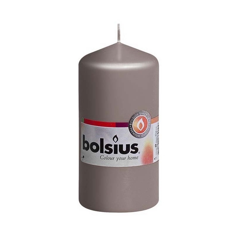 Klasické svíčky - Svíčka válcová RAL BOLSIUS šedá 12cm