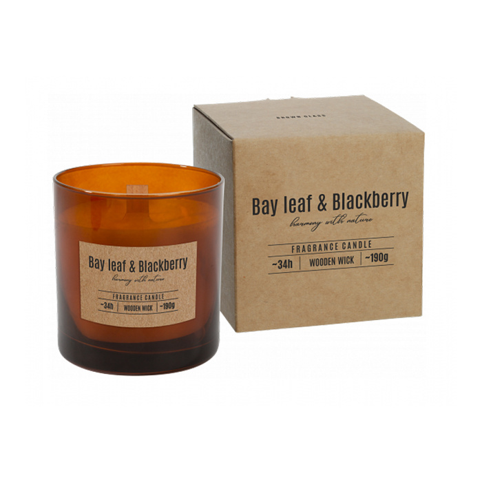 Svíčky vonné ve skle a jiném - Svíčka vonná sklo Bay Leaf & Blackberry 190g