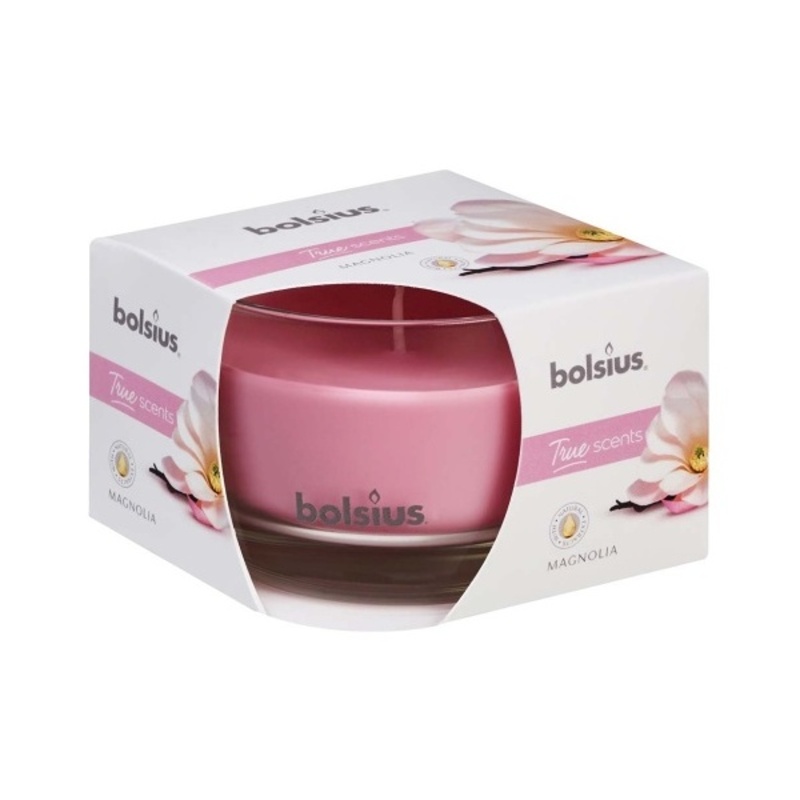 Svíčky Bolsius ve skle - Svíčka vonná sklo BOLSIUS Magnolie 9cm