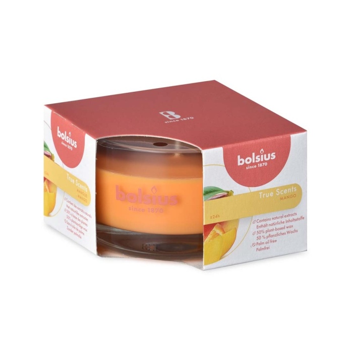 Svíčky Bolsius ve skle - Svíčka vonná sklo BOLSIUS Mango 8cm