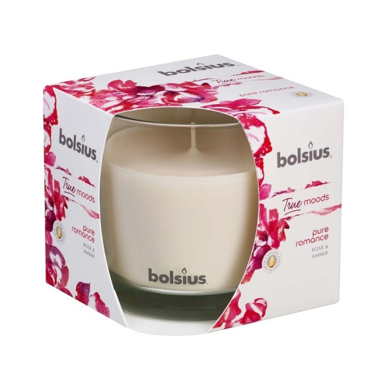 Svíčky Bolsius ve skle - Svíčka vonná sklo BOLSIUS Pure Romance 9,5cn