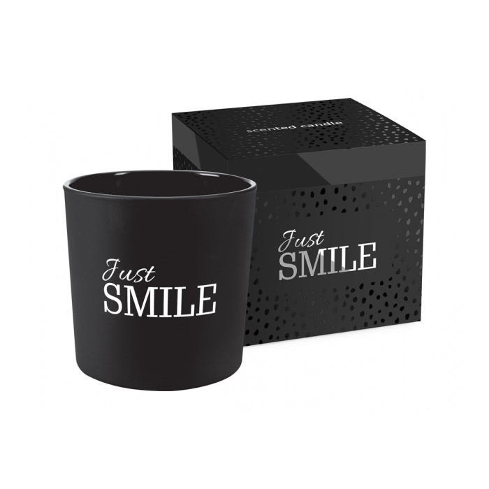 Svíčky vonné ve skle a jiném - Svíčka vonná sklo Just Smile 300g