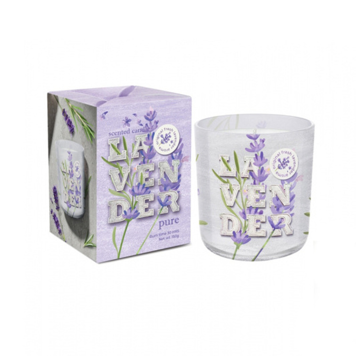 Svíčky vonné ve skle a jiném - Svíčka vonná sklo Lavender Pure 150g