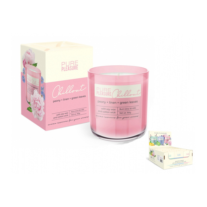 Svíčky vonné ve skle a jiném - Svíčka vonná sklo Pure Pleasure Chillout 150g