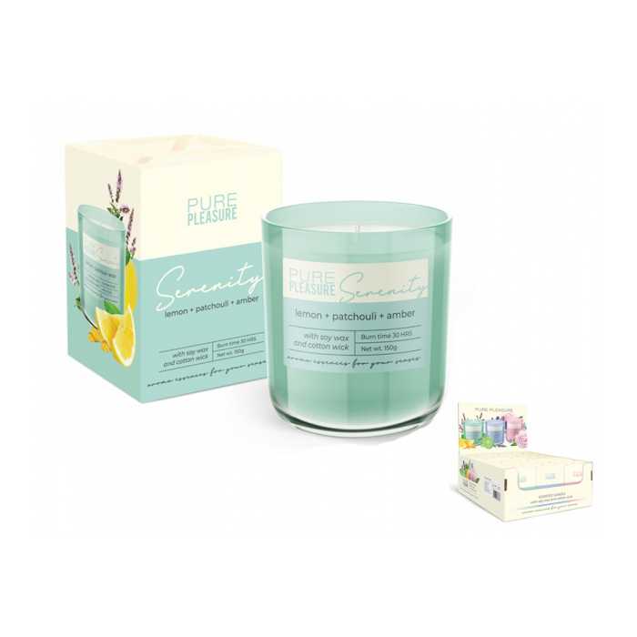 Svíčky vonné ve skle a jiném - Svíčka vonná sklo Pure Pleasure Serenity 150g