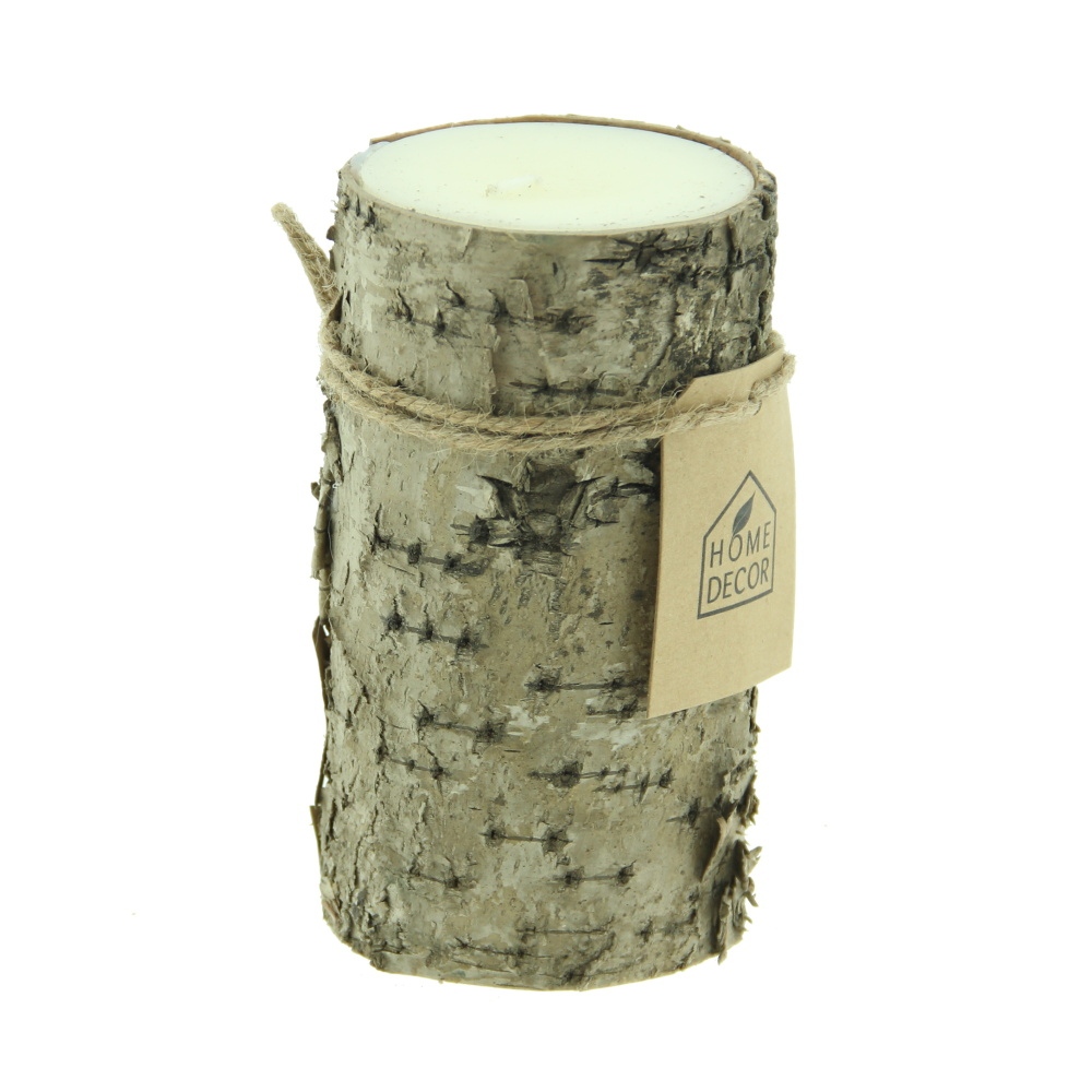 Svíčky vonné ve skle a jiném - Svíčka vonná v březové kůře 15cm