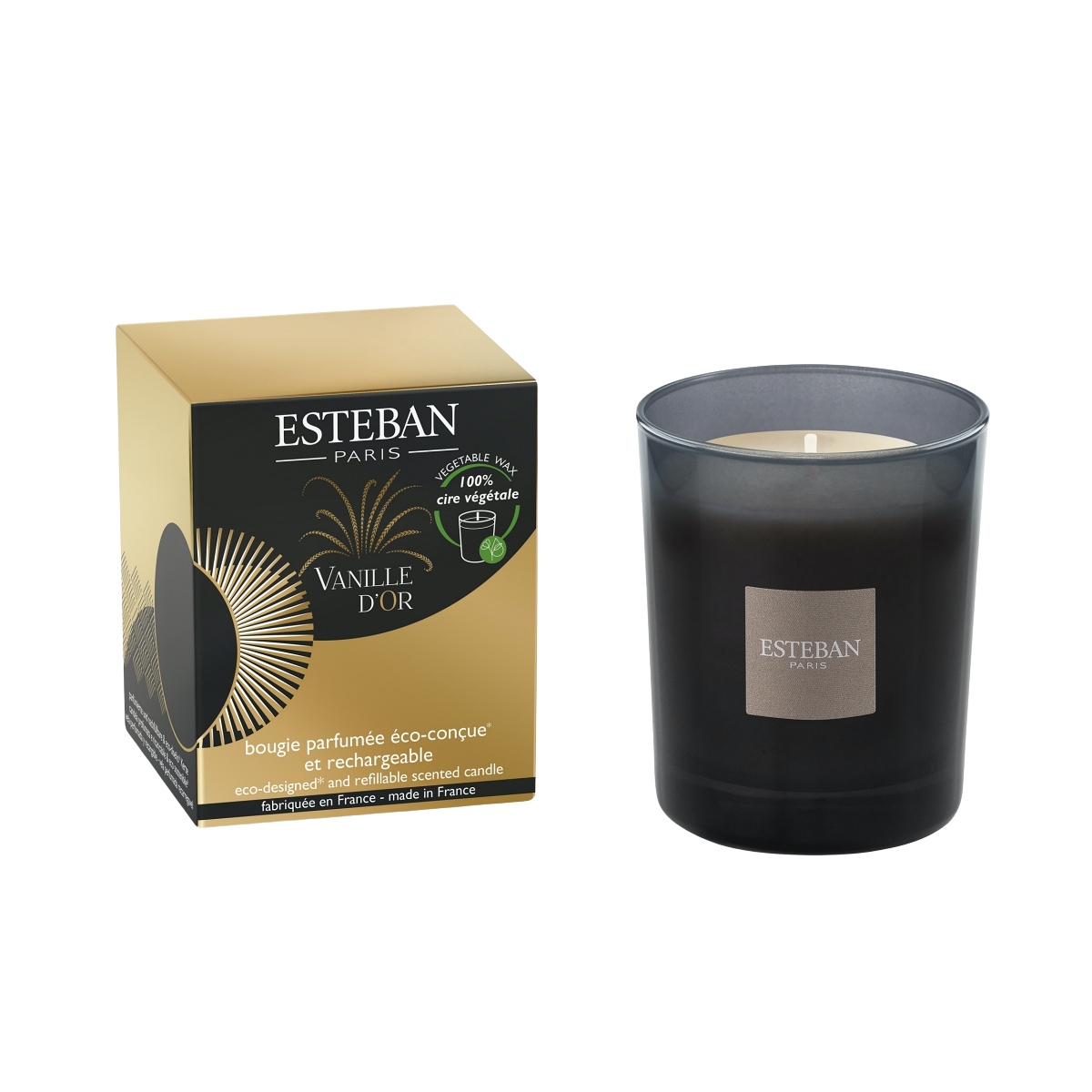 Svíčky vonné ve skle a jiném - Svíčka vonná ve skle ESTEBAN CLASSIC Vanille dOr 180g